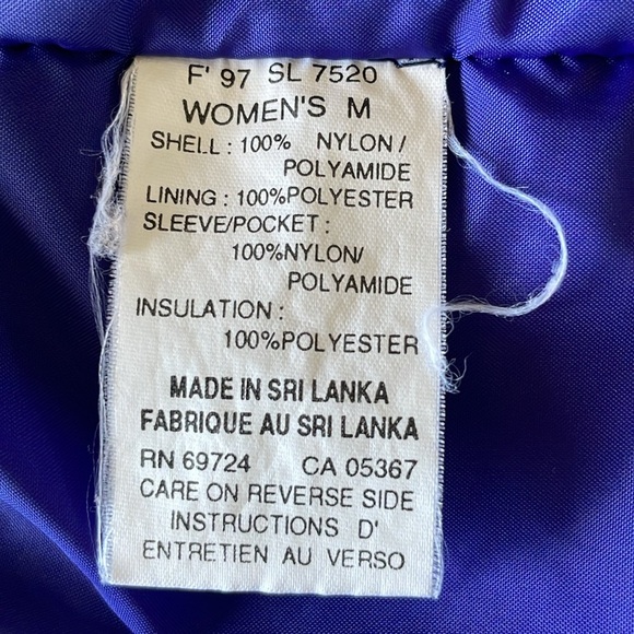 Columbia 90s Ski Jacket Navy Nylon Royal Blue Fleece Cinch Waist Size Medium - Picture 9 of 11